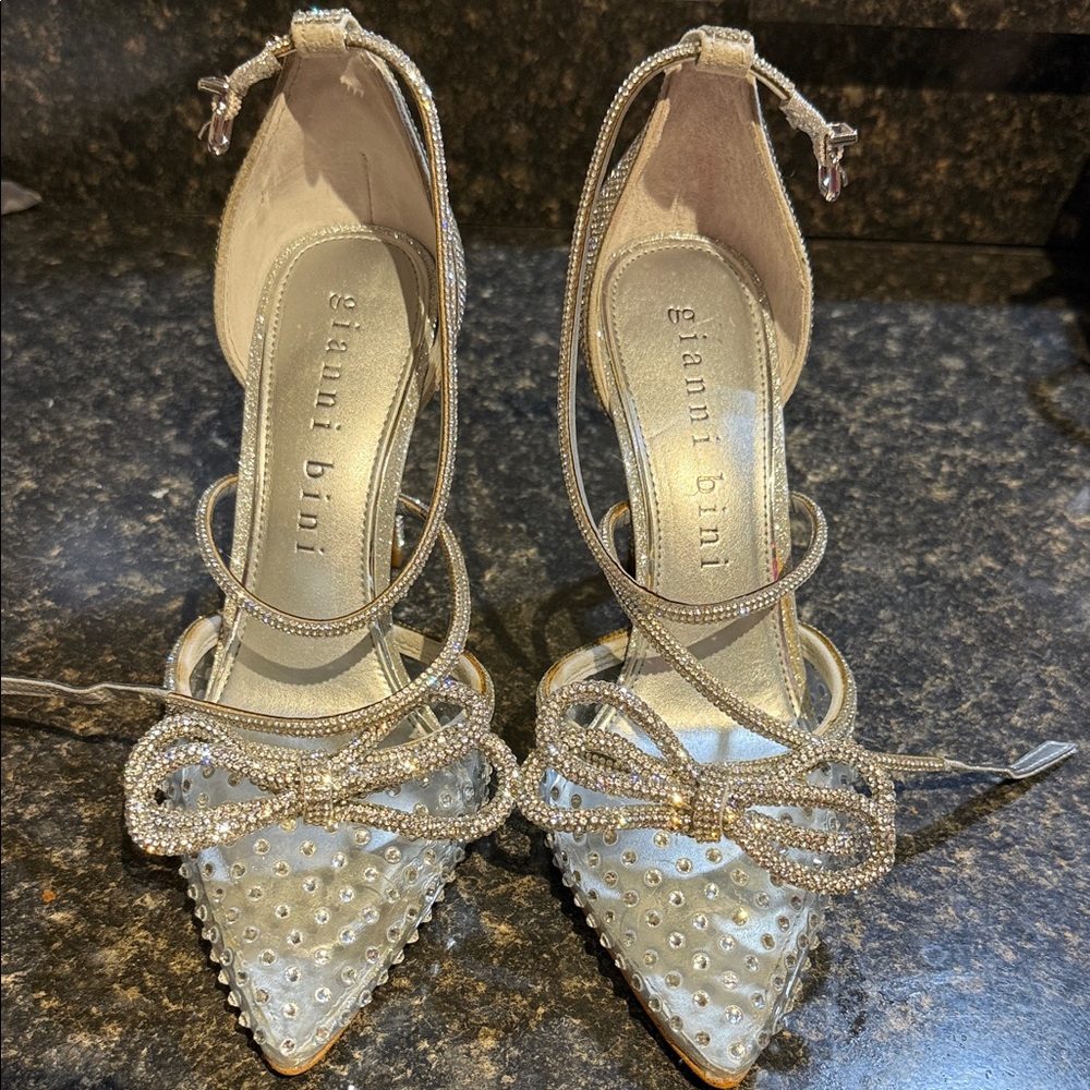 Gianni Bini Silver Embellished Heels